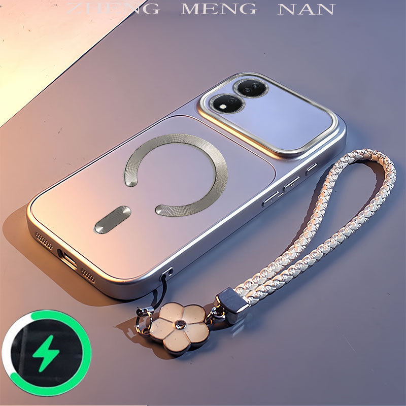 เหมาะสําหรับ Honor X7A Honor X7B Honor X7 4G ใหม่ C-type magnetic coil + เชือกหนาเคสโทรศัพท์ TPU 006