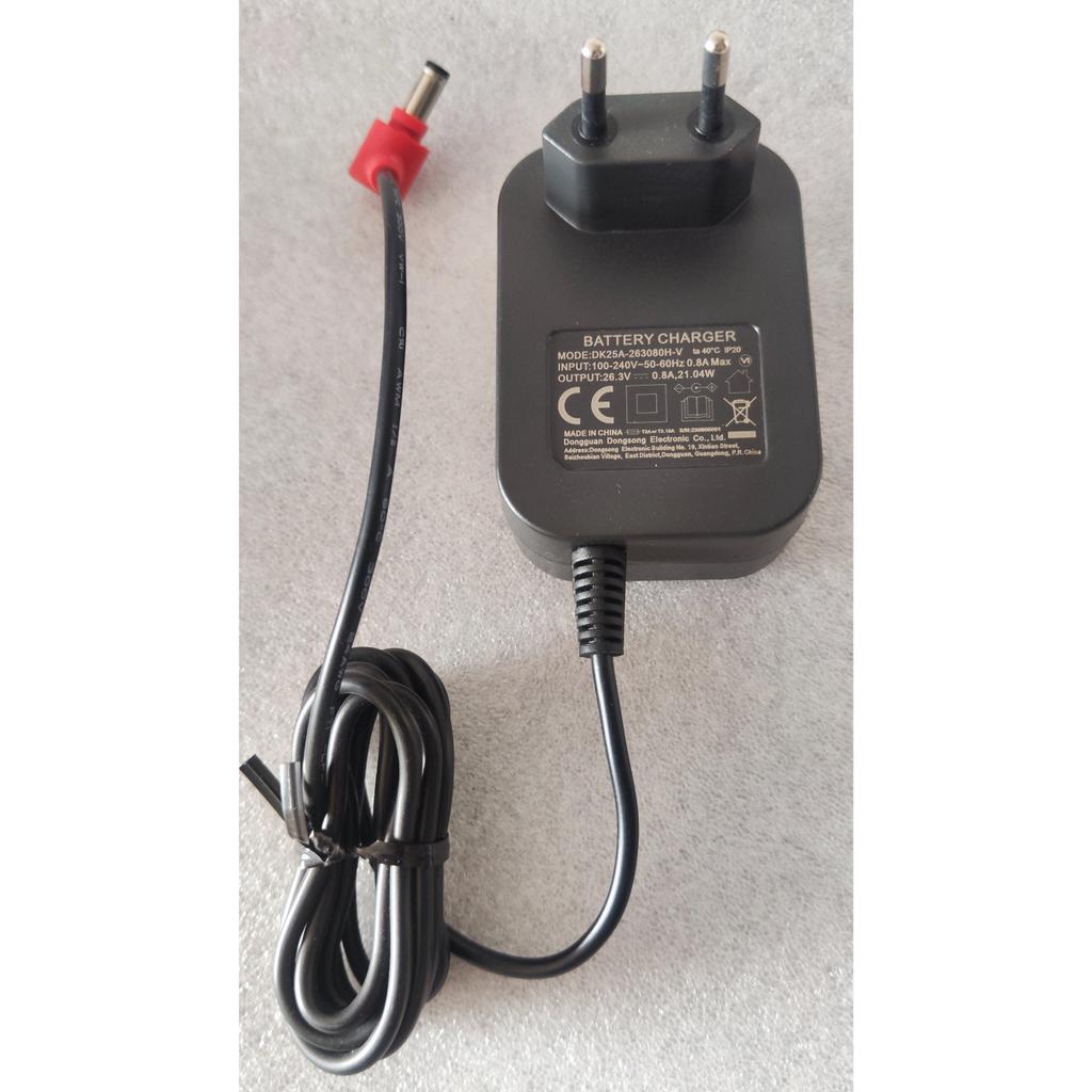 Shark Shark เครื่องดูดฝุ่น Charger 26.3 V0.8A เหมาะสําหรับ Shark 18v แบตเตอรี่ลิเธียมชาร์จมาตรฐานยุโ