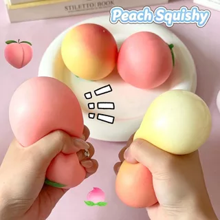 พีช Squishy Ibloom จําลองผลไม้ที่สมจริงของเล่นบีบความเครียดบรรเทา Fidget ของเล่นสําหรับเด็ก