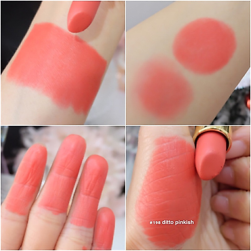 Byeon Unnie Soft matte 198 ditto pinkish ดิท'โท พิงค์คิส น้องชมพูแดงอส้มม ให้ลุคเกาหลีเกาใจ ม