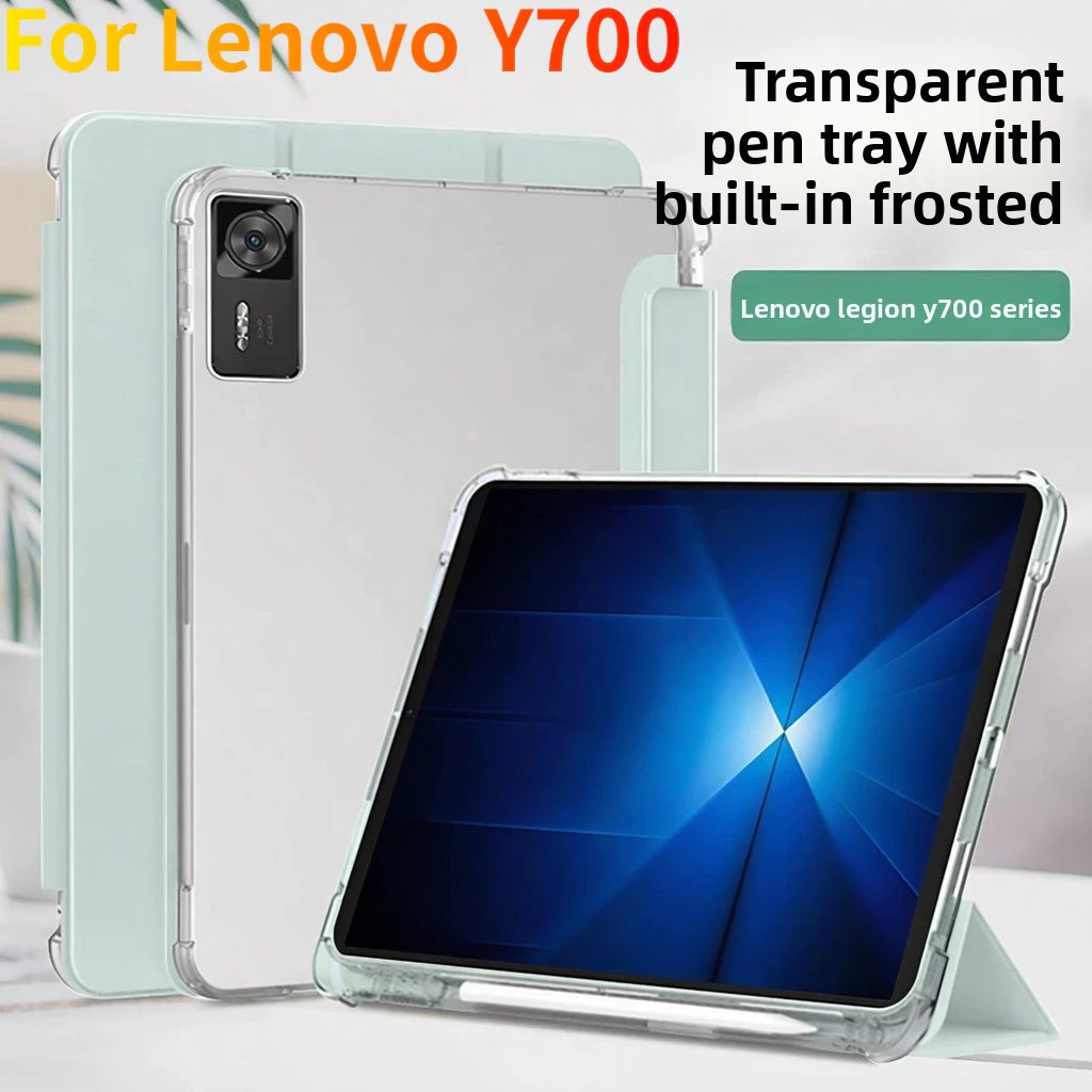 เคสอัจฉริยะ Lenovo Legion Y700 Gen 2 / Y700 Gen 3 8.8 นิ้วปลอกหนังโปร่งใสพร้อมสล็อต Spen