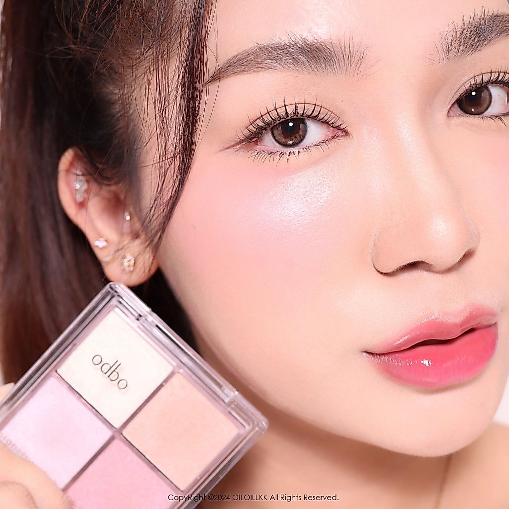 OD1318 โอดีบีโอ ซิกเนเจอร์ โฟร์ เฉดส์ บลัชเชอร์ ODBO(โอดีบีโอ) SIGNATURE 4 SHADES BLUSHER