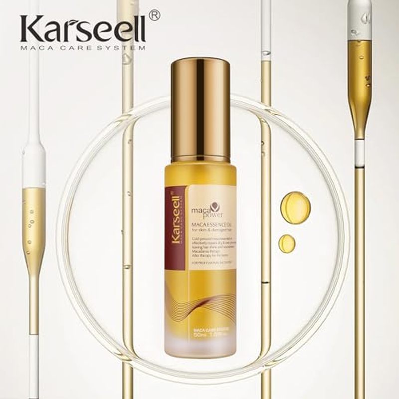 Karseell Moroccan Argan Oil for Hair Healing Cold Pressed Weightless Argan Oil Hair Serum for Dry Da