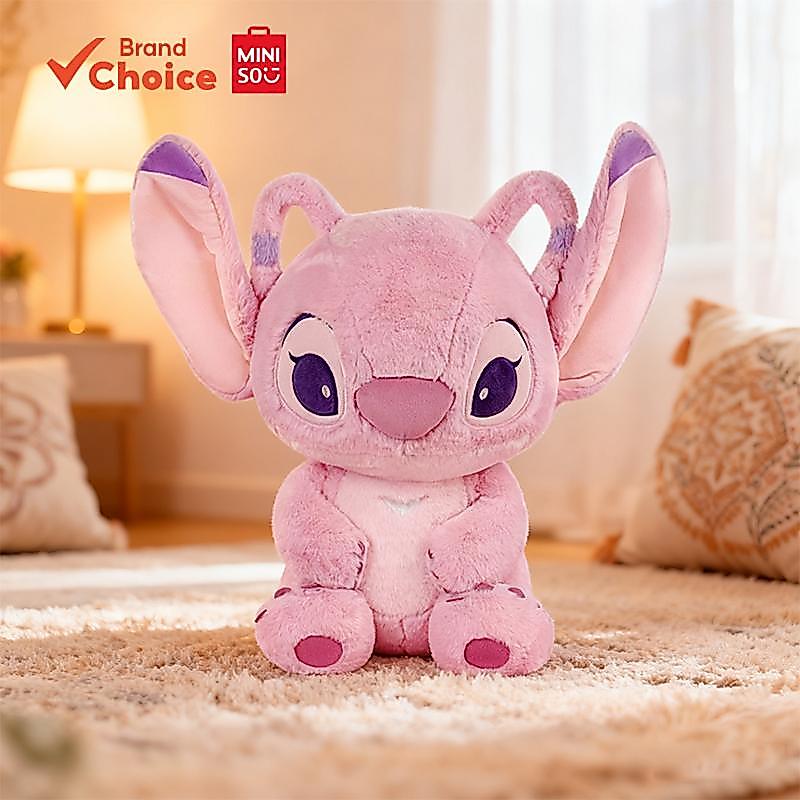 MINISO  ดิสนีย์ สติช ซีรีส์ - ตุ๊กตาผ้านุ่ม น่ารัก ผิวสัมผัสอ่อนโยน ตุ๊กตาแองเจิล หมายเลข 18 ขนาด 60 ซม. × 40 ซม. × 35 ซม. (1 ชิ้น)