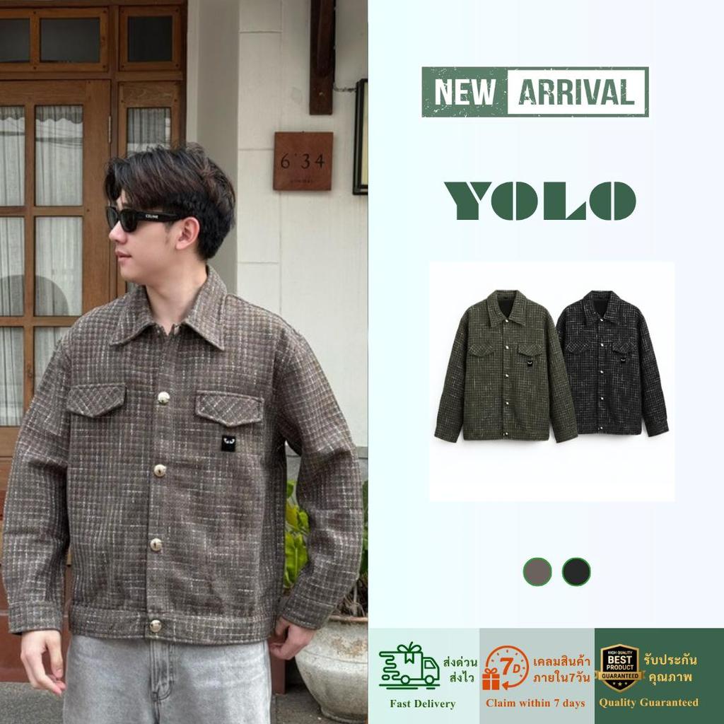 YOLO เสื้อเชิ้ต OVERSIZED เสื้อเชิ้ต เสื้อเชิ้ตไตส์เกลาหลี เสื้อเชิ้ตสำหรับผู้ชาย ติดกระดุมหน้า Y2623610