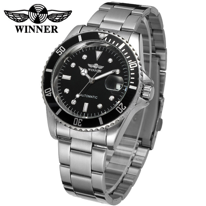 Winner Winner Mens Fashion Casual Water Ghost Automatic Mechanical Watch ขายส่ง
