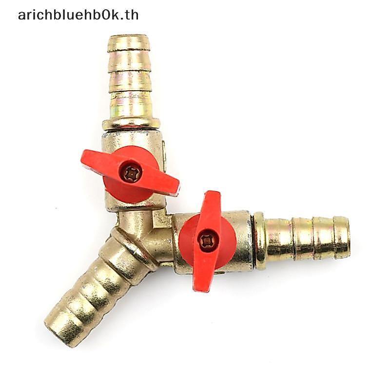 Z&P 3 Way Tee ทองเหลือง Y ปิดวาล์ว 3/8" 10 มม. Barb การใช้แก๊สน้ํามัน/วาล์ว Clamp COD