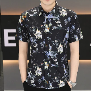 เสื้อฮาวาย สินค้ามาใหม่ hawaii สำหรับผู้ชาย ผ้านิ่มขึ้น สไตล์เกาหลีมาแรงฮาวายสไตล์เกาหลีเสื้อเชิ้ตแนวเกาหลีพร้อมส่ง