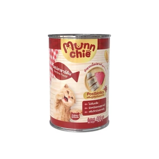 (ยกลัง 12 กระป๋อง) (400g) Munnchie มันชี่ อาหารเปียกแมวกระป๋อง ไม่เติมเกลือ ทำจากปลาแท้ **ไม่รับผิดชอบกรณีกระป๋องบุบ**