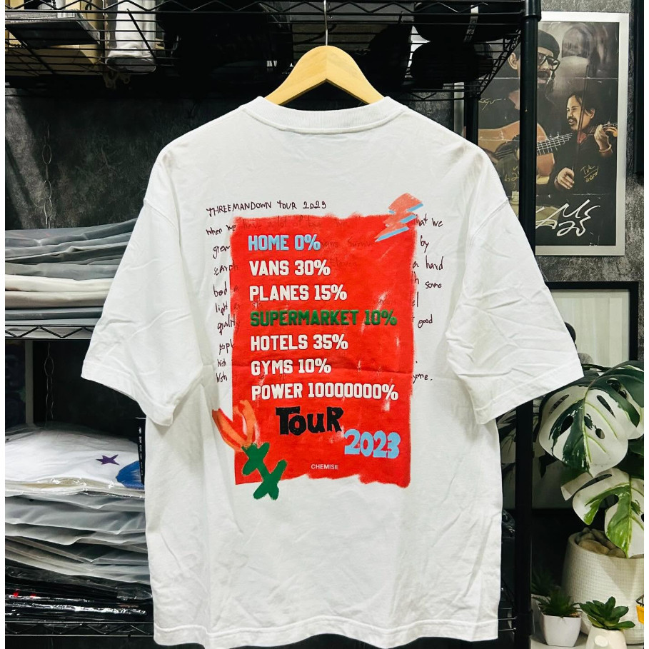 THREEMANDOWN | Tour 2023 Oversized T - shirt #เสื้อทรีแมนดาวน์  #Threemandown #เสื้อวงไทย  S-5XL