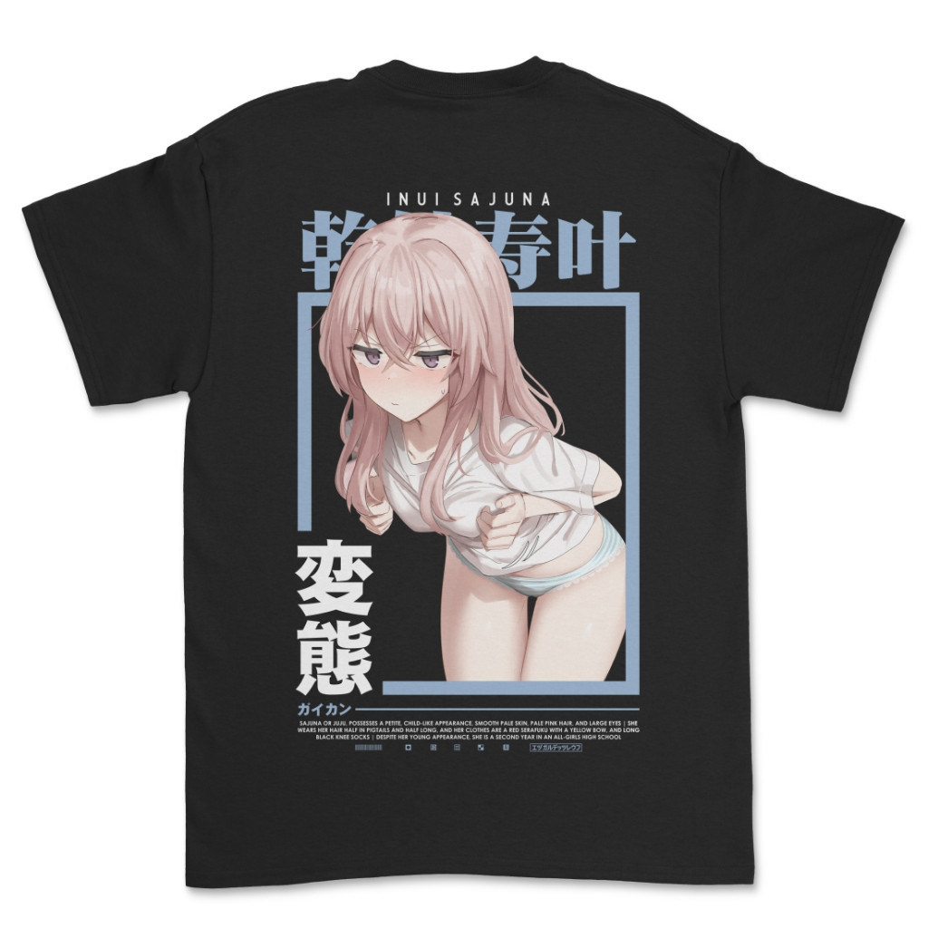 เสื้อยืดอนิเมะรุ่นน่ารัก Inui Sajuna