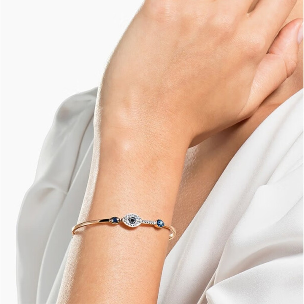 📌ส่งฟรี จัดส่งทันที🚚 Swarovsk Symbolica Evil eye สร้อยข้อมือ ของขวัญวันเกิด 16cm 5.9*4.5cm ของขวัญวาเลนไทน์ - รูปที่ 4