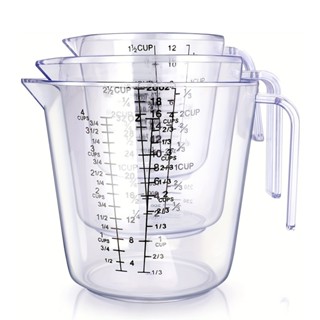 ชุดถ้วยตวง 1 ชิ้น/3 ชิ้น ถ้วยตวงเหลวในครัว, ชุดถ้วยตวงพลาสติ…