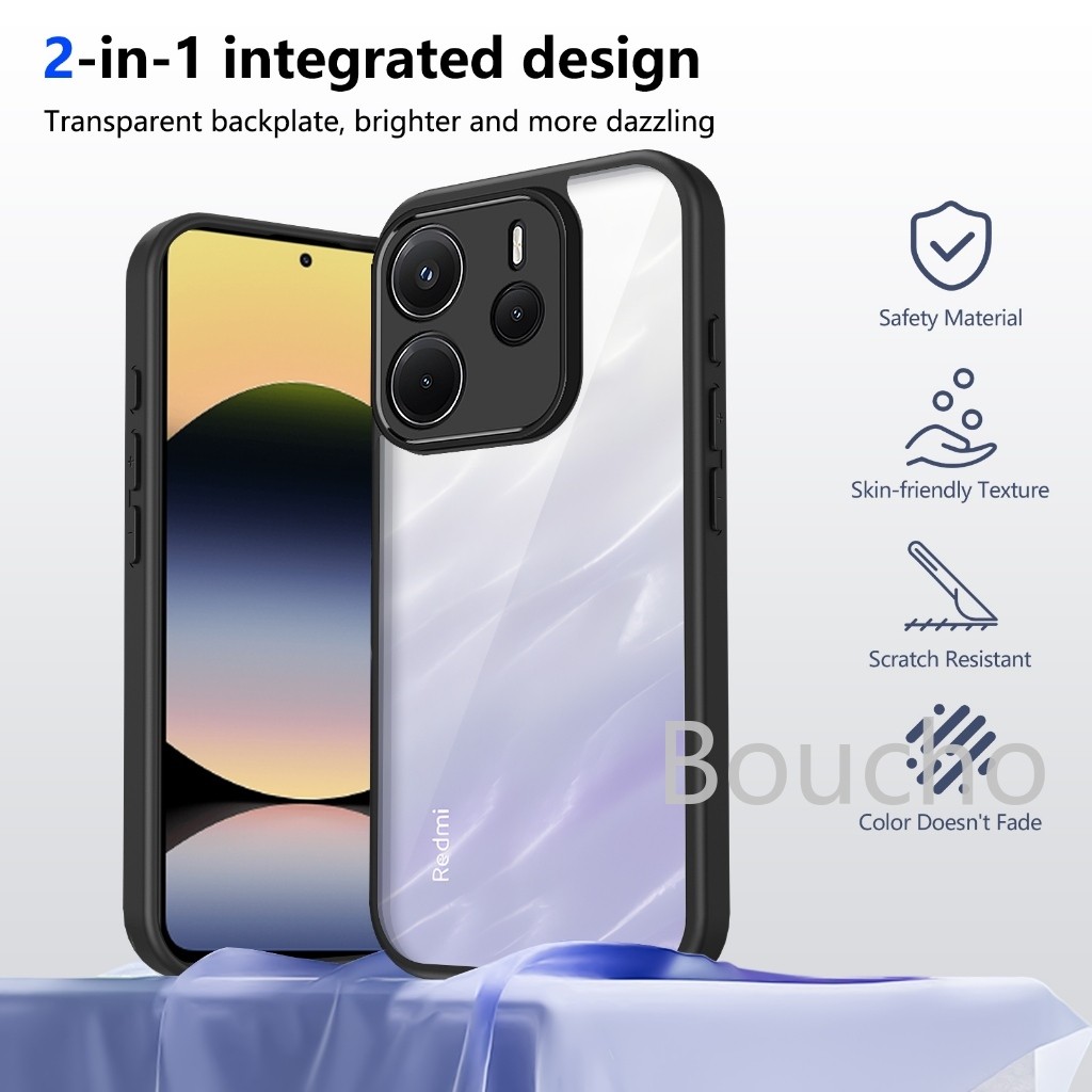 สําหรับ Xiaomi Redmi หมายเหตุ 14 4G Note14 24117RN76G 24117RN76O 24117RN76E เคสโทรศัพท์อะคริลิคใสโปร