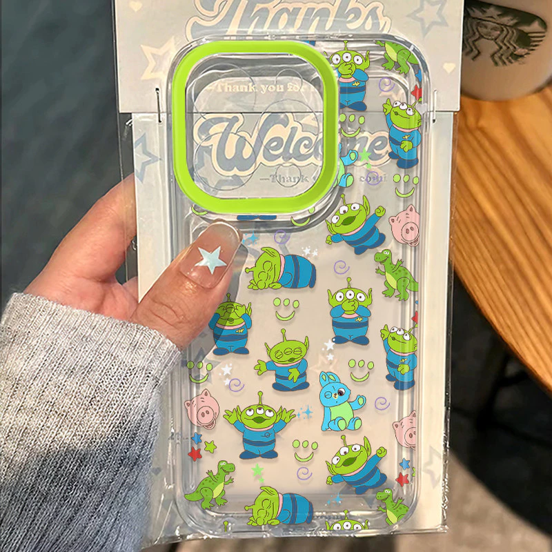 🔥AWIFI🔥เข้ากันได้สำหรับ เคสไอโฟน11 เคส iphone 16 Pro Max 7 8 Plus XR X XS MAX 12 13 14 15 เคสใส การ์ตูนไดโนเสาร์เอเลี่ยน