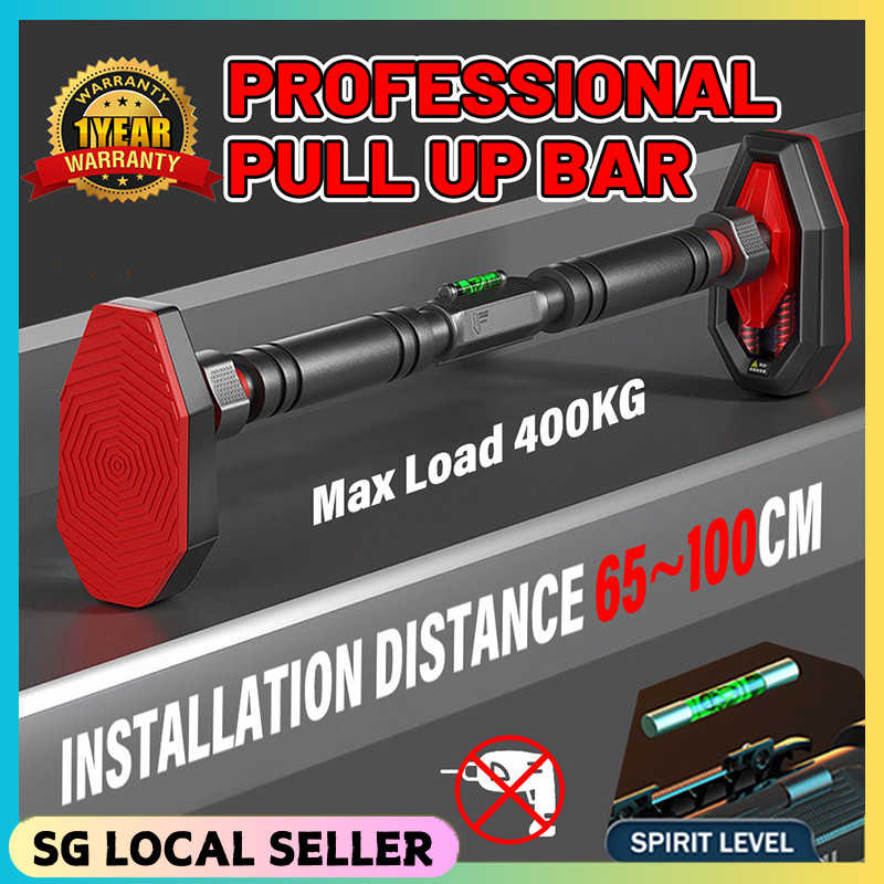 SG พร้อมสต็อก Pull Up Bars แบบพกพา Home Chin Up อุปกรณ์ฟิตเนส Pull Up Bar ไม่มีเจาะแบริ่งโหลด 400KG