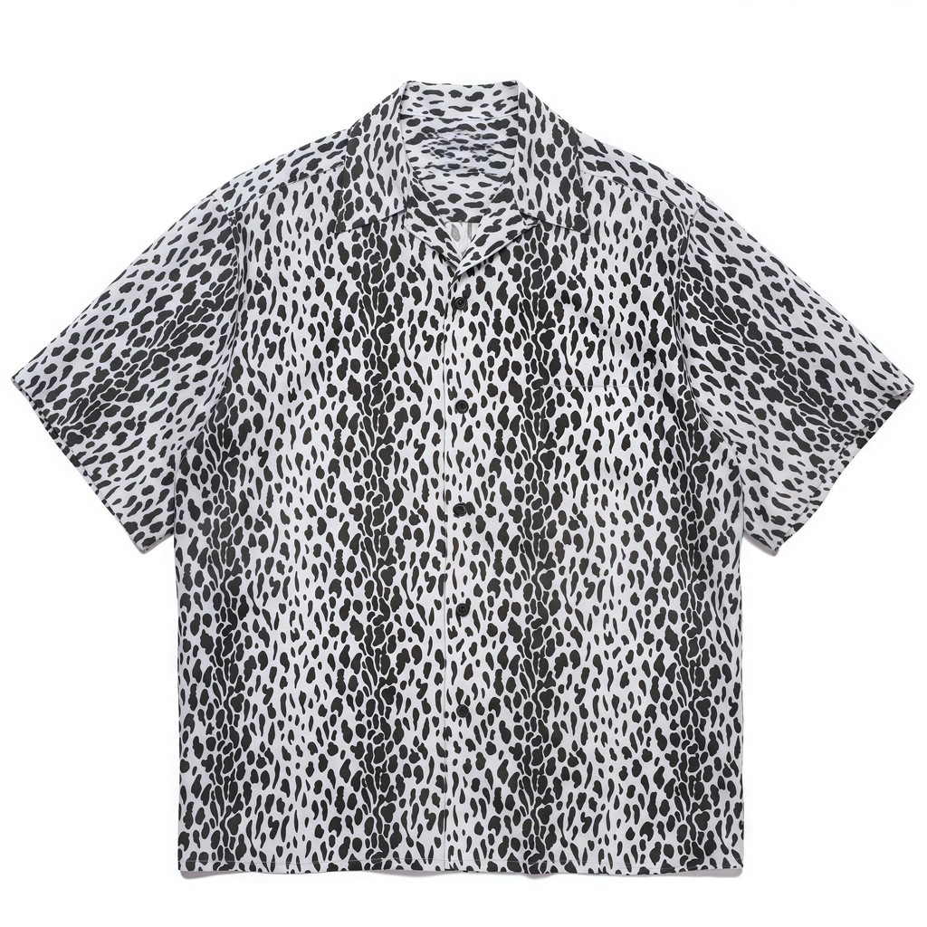 BECOOLMAN เสื้อเชิ้ตผู้ชาย  พิมพ์ลาย  แบบหลวม  ผ้าไอซ์ซิลซ์  ปกพับ  แมทช์ลุคง่าย