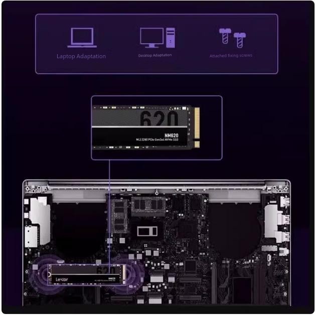 ssd 500gb ssd sata Lexa Solid State NM620 256G 512G 1T Solid State Drive M.2 NVMe Protocol PCIe 3.0