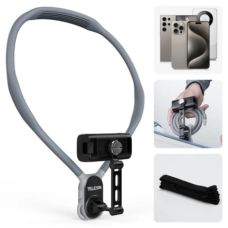 TELESIN Universal สายคล้องคอ POV Mount Holder สําหรับโทรศัพท์อุปกรณ์เสริมกล้อง Handphone Universal อ