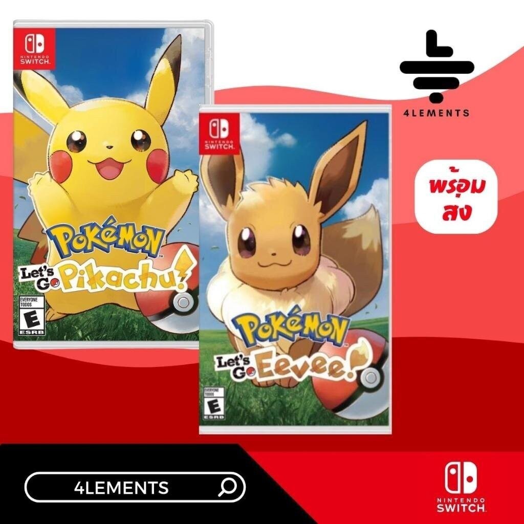 (พร้อมส่ง) SWITCH POKEMON LET'S GO PIKACHU / EEVEE Z1/MDE (GAME) (ENG)