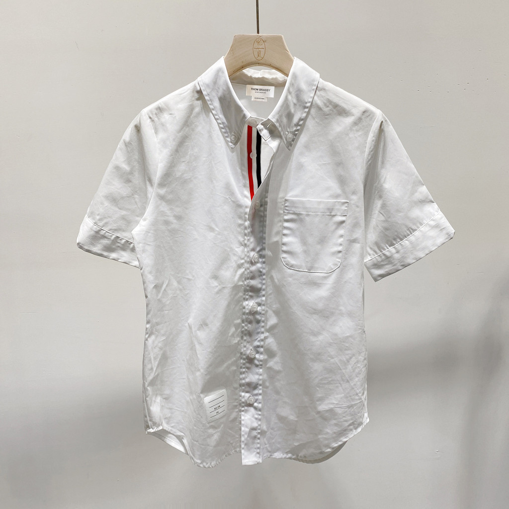 Thombrowne 8801 Placket Webbing Short Sleeve Shirt