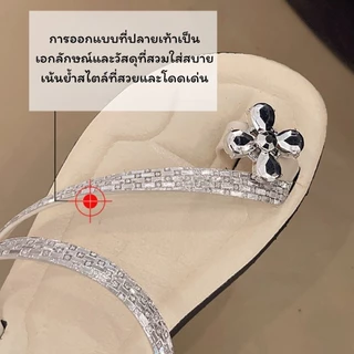 รองเท้าแตะผู้หญิง คุณภาพดี น้ำหนักเบาใส่สบาย ประดับเพชรเทียม สำหรับผู้หญิง สำหรับใส่ในช่วงฤดูร้อน