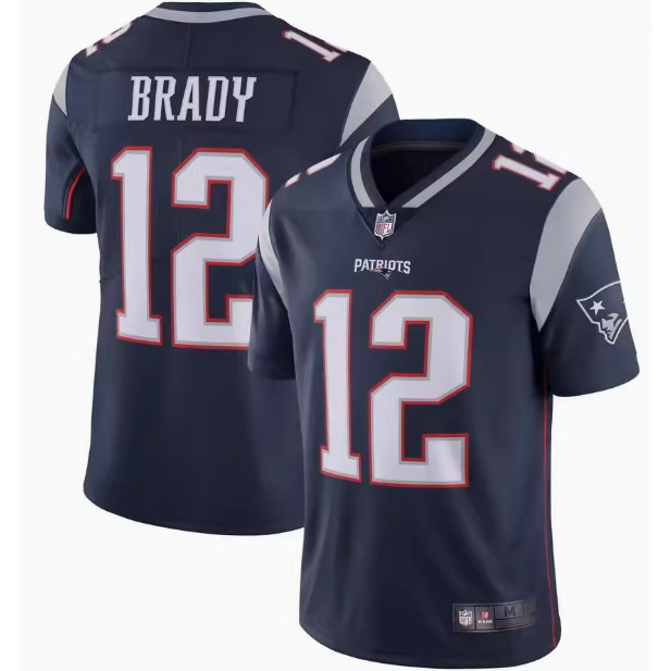 เสื้อบอลrugby NFL Patriots ลาย Brady หมายเลข 12