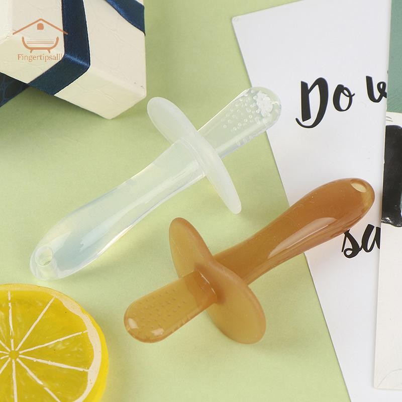 FIN Baby ยางกัดซิลิโคนแบบแท่งปลอดภัยการงอกของฟันซิลิโคนเป็นมิตรกับสิ่งแวดล้อมเคี้ยวแท่ง TH