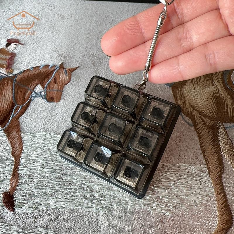 FIN 9 คีย์คีย์บอร์ด Keycaps พวงกุญแจ Anti-Anxiety Point Keycaps Party ความเครียดบรรเทา DIY Keycaps คีย์บอร์ดหมวก TH - รูปที่ 2