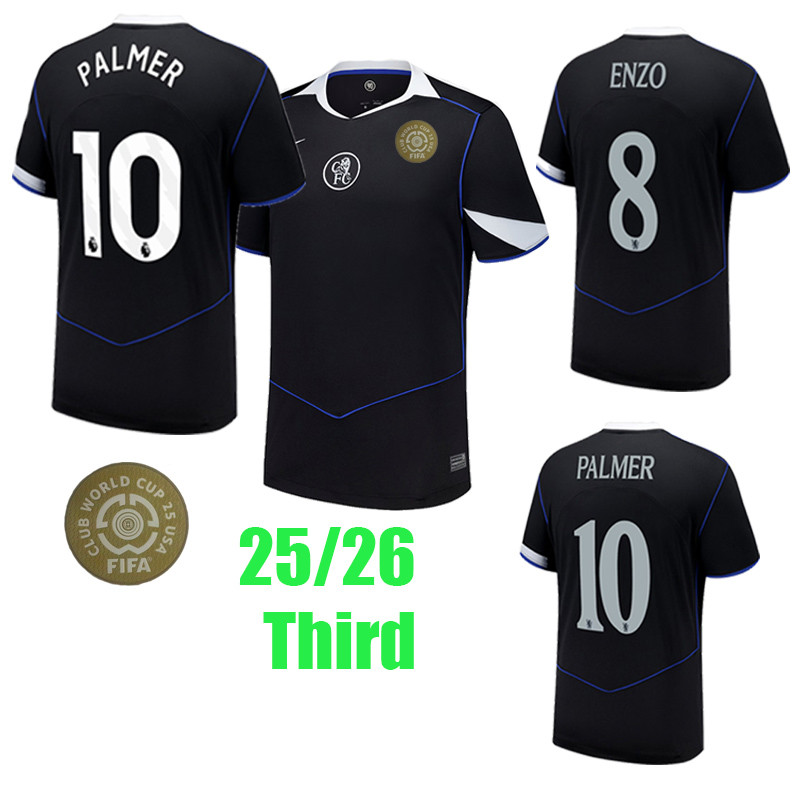 25/26 PALMER ฟุตบอล clothe 25/26 CheLsEas Third jerseys ENZO GITTENS ESTEVAO JAMES MADUKE CAICEDO NE