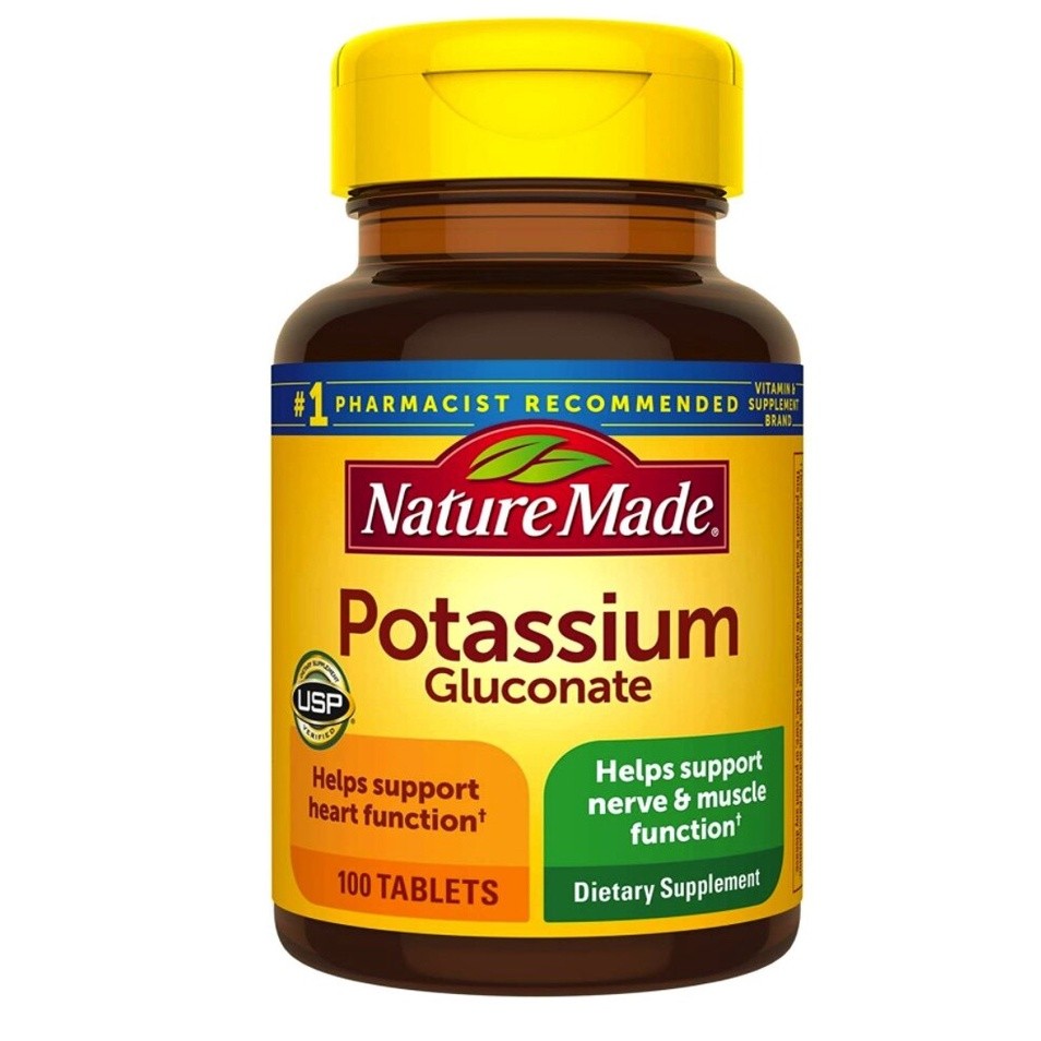 [ โพแทสเซียม ] - Nature Made Potassium Gluconate 550mg x 100 เม็ด (tablets)