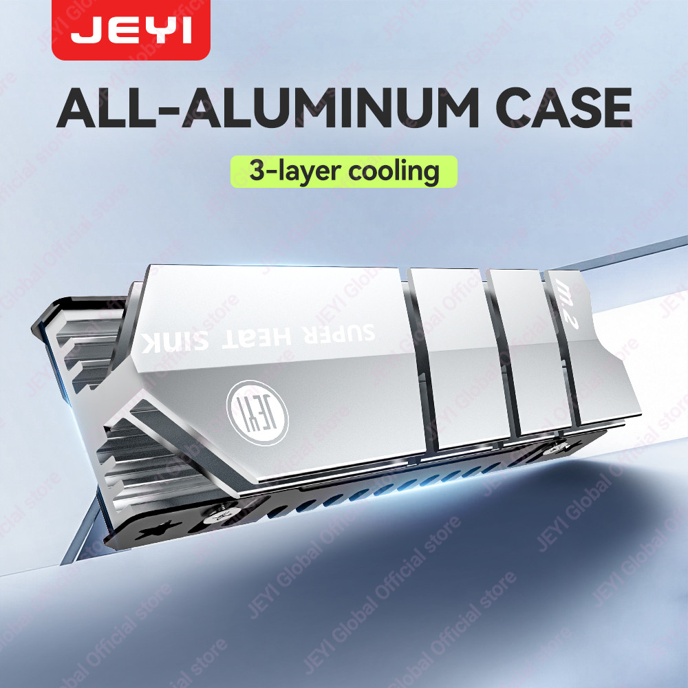 JEYI M.2 2280 NVME/SATA/NGFF SSD Cooling ฮีทซิงค์ฮีทซิงค์ฮีทซิงค์อลูมิเนียม Cooler การนําไฟฟ้าความร้อนซิลิโคนเวเฟอร์ Cooling