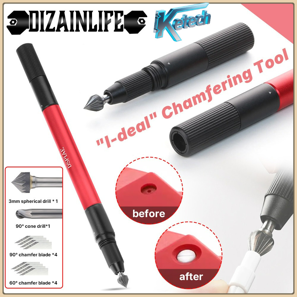 DSPIAE AT-CT Universal Chamfering ชุดเครื่องมือ 60 และ 90 องศาใบมีด 8 ชิ้น Conical และ