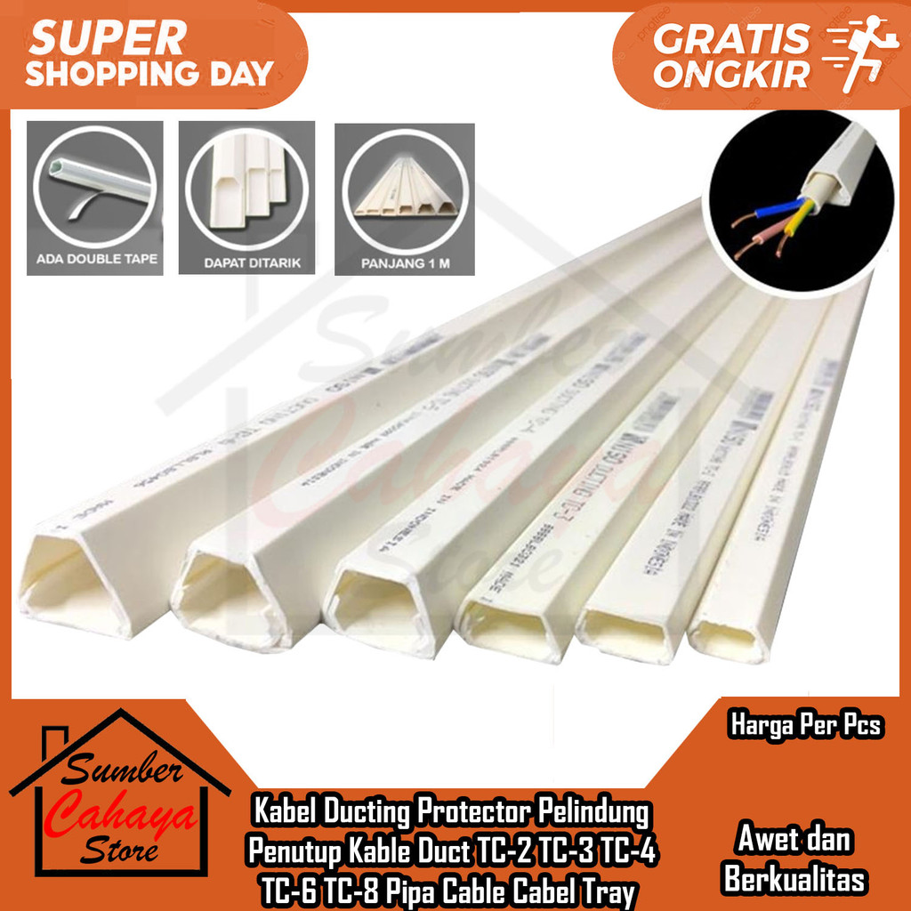 Ducting Cable Dak Cable Protector TC-1 TC-2 TC-3 TC-4 TC-5 TC-6 10x10 16x16 Protector Cover Psd ขนาด