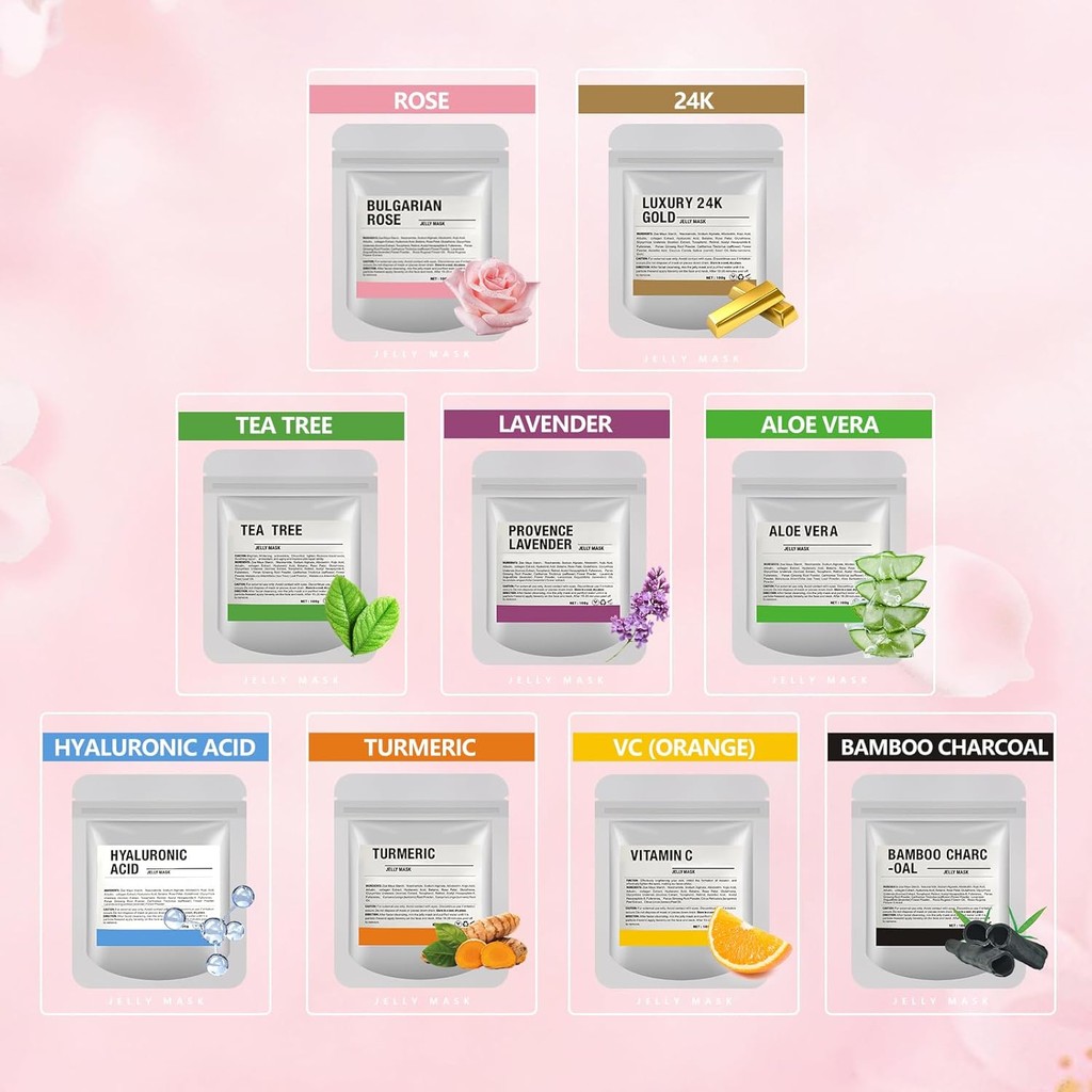 Jelly Mask For Facials Professional Esthemax Face Mask Kit Moisturizing Hydrating ริ้วรอย - 9 รสชาติ