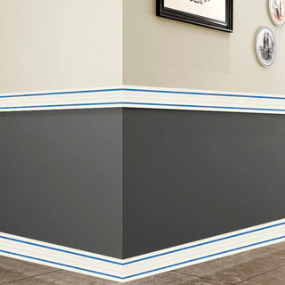 Self-Adhesive เพดานมุม Molding 14 ซม.x2.3 ม. ยืดหยุ่น Wall Trim Border สําหรับ Home Room Decor