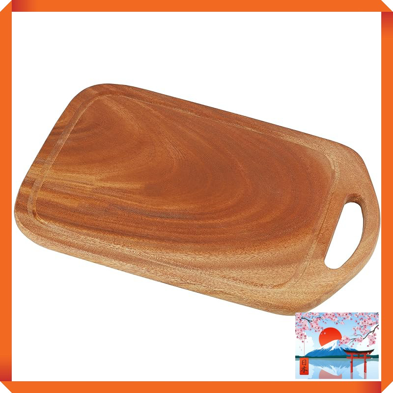 Delish Kitchen Wooden Cutting Board - Mahogany and Rubberwood, 34x21x1.5cm