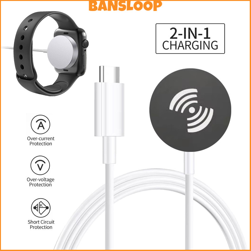 2 IN 1/3 ใน 1 ประเภท C/USB สายชาร์จไร้สายe for IWatch Apple Watch Ultra 3 2 SE 3 Series 11 10 9 8 7 6 5 49 46 45 44 42มม