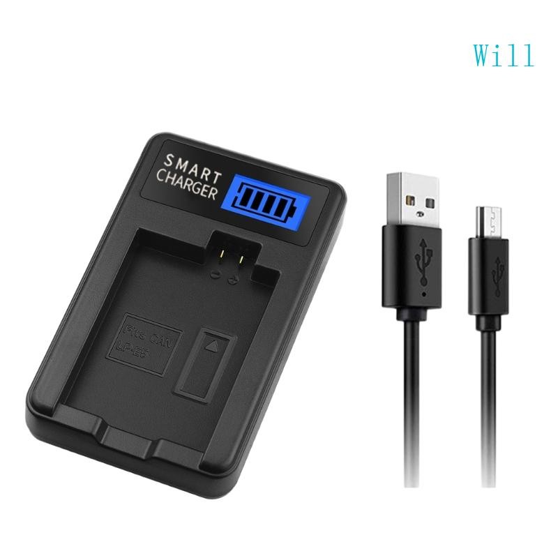 Will LCD USB Charger LP-E5 LC E5 สําหรับ Rebel XS Rebel T1i Rebel XSi