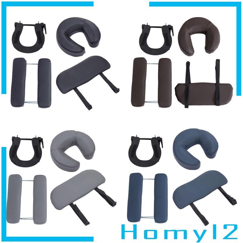 [HOMYL2] โต๊ะนวดเปลหน้าพร้อมหมอนรูปตัว U รองรับส่วนที่เหลือใบหน้าครบชุดแบบพกพาพร้อมแขนขยาย PU และฟอง