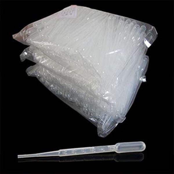 5 บรรจุภัณฑ์พลาสติก Scale Dropper 3ml ห้องปฏิบัติการทิ้ง Pasteur Straw Dropper 100 ชิ้นต่อแพ็ค