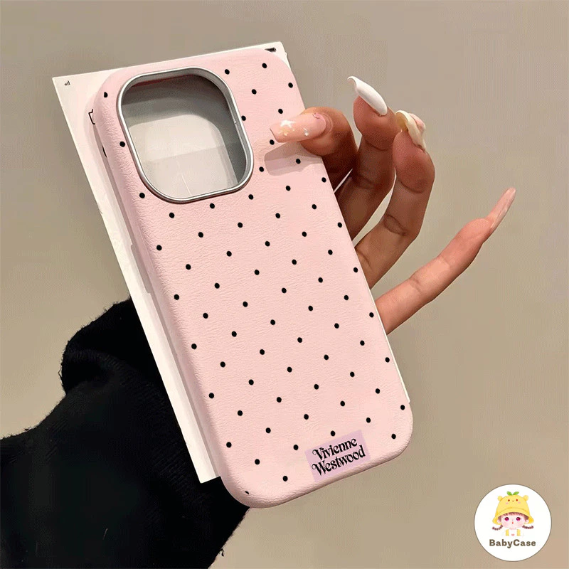 เคสไอโฟน 11 สำหรับ iPhone 17 16 14 15 12 13 Pro Max 16 15 7 8 14 Plus X XR XS SE2 SE3 ปกหนังลายจุดสีสันสดใสน่ารัก