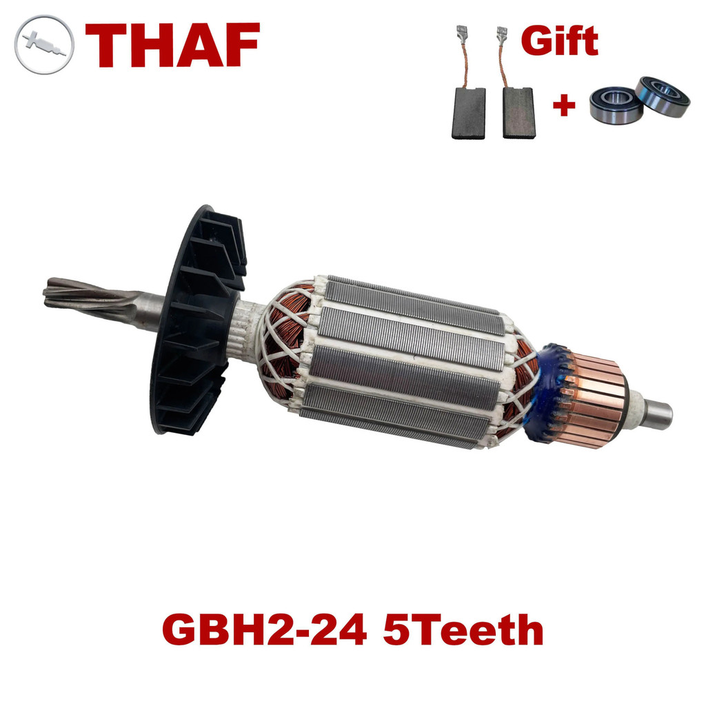 AC220V-240V Armature โรเตอร์ Anchor สําหรับ BOSCH สว่านโรตารี่ GBH2-24 GBH2-24DSR GBH2-24DFR GBH2SE 