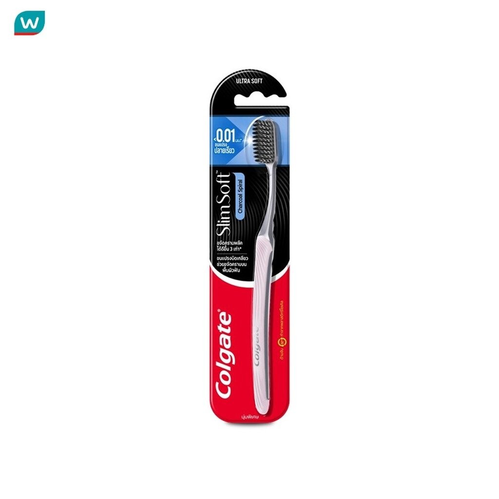 Colgate แปรงสีฟันคอลเกตสลิมซอฟท์ชาร์โคล สไปรัล