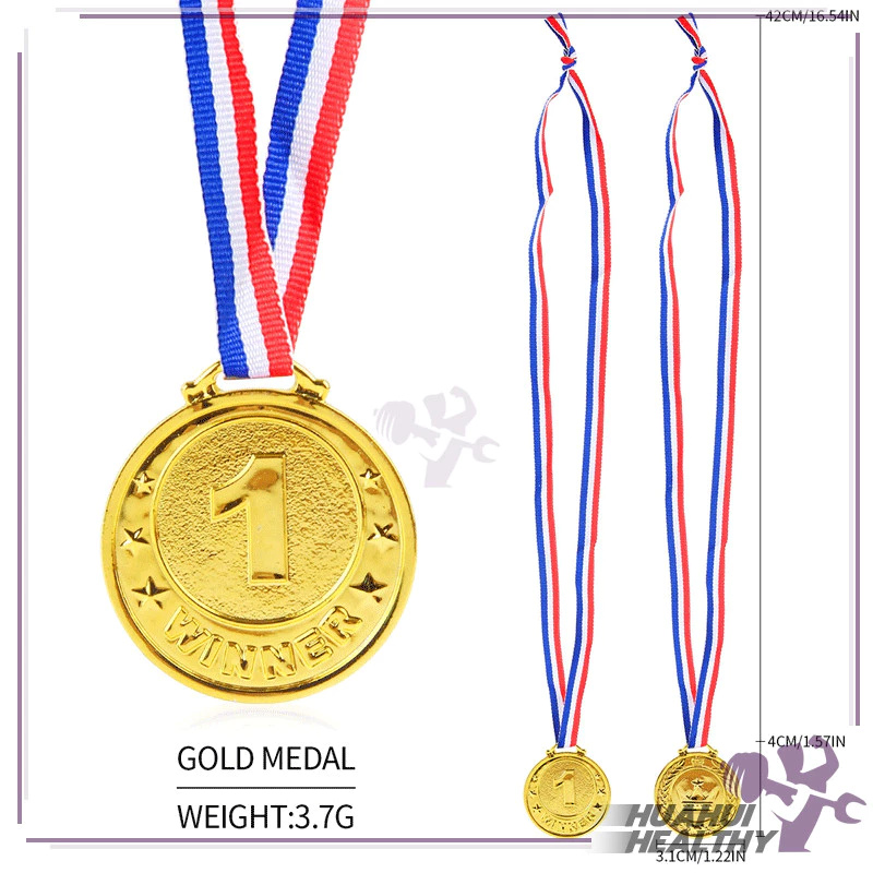 รางวัลวินเนอร์เกมกีฬา สีทอง สีเงิน สีบรอนซ์ พร้อมสายคล้องคอ ลายตัวเลข อันดับ 1,2,3 งานกีฬาสี ของเล่นสําหรับปาร์ตี้ thumbnail 7
