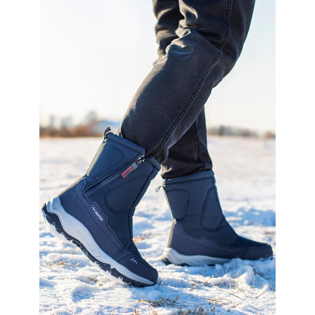 ความอบอุ่นฤดูหนาวผู้ชายรองเท้าหิมะหนาขนแกะผ้ายางแต่เพียงผู้เดียวซิปปิดรองเท้าสั้นสําหรับเยาวชนและวัยกลางคนเหมาะสําหรับ คุณ