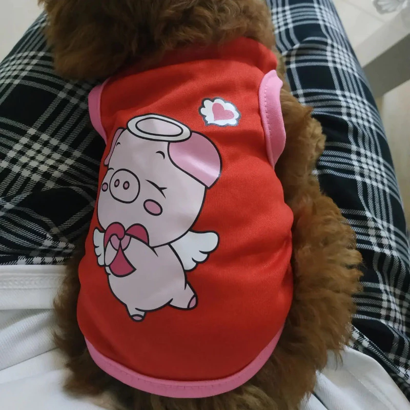 การ์ตูนเสื้อผ้าสัตว์เลี้ยงสุนัขแมวกระต่าย เคที แมวน่ารักอะนิเมะตัวเลขสีชมพูแขนกุดเครื่องแต่งกายฤดูร้อน น่ารัก ลูกสุนัขเสื้อกั๊กบางระบายอากาศ thumbnail 10