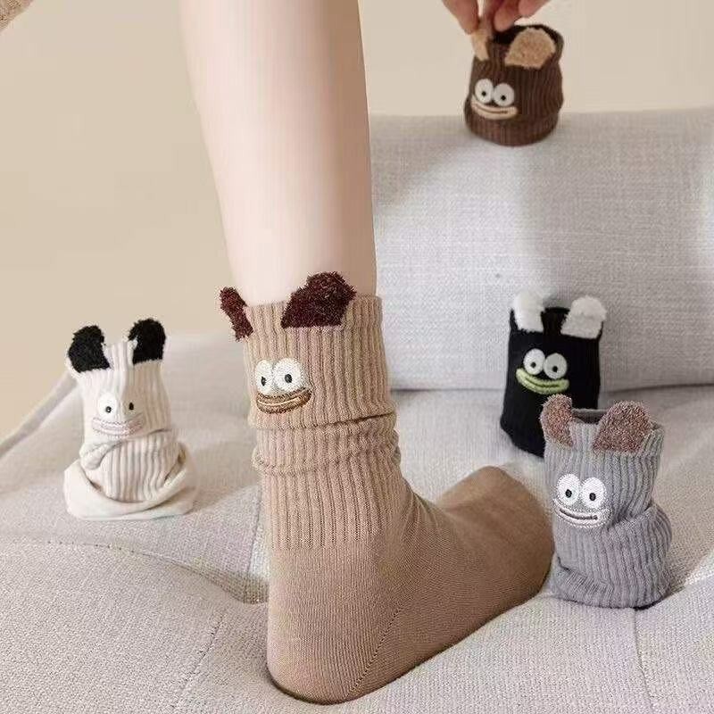 ถุงเท้าผู้หญิงลายการ์ตูนยิ้ม แบบสามมิติน่ารัก สำหรับใส่ลำลอง #NX007