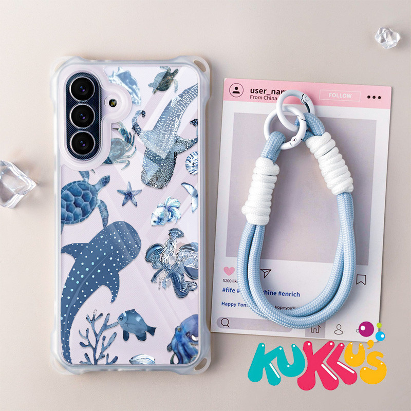 HP GANTUNGAN Marine Lifeเคสโทรศัพท์ + ไม้แขวนเสื้อสําหรับInfinix Smart 10 9 8 Tecno Spark Go 1 20 20