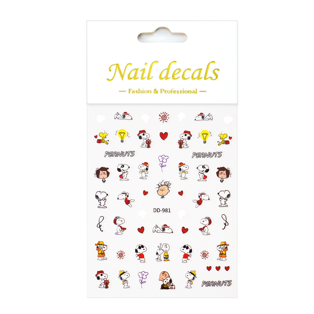 Redanco สไตล์ใหม่ 3D ขายร้อนการ์ตูนน่ารัก Snoopy สติกเกอร์แต่งเล็บกาวสติ๊กเกอร์ติดเล็บเครื่องประดับขายส่ง - รูปที่ 3